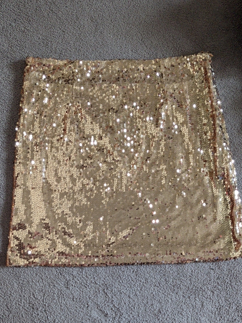 Boohoo Rose Gold Sequin Mini Skirt - NWT!